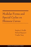 Cover: Modular Forms and Special Cycles on Shimura Curves - Princeton University Press