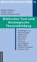 Cover: Biblischer Text und theologische Theoriebildung - Vandenhoeck & Ruprecht