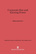 Cover: Corporate Size and Earning Power - Harvard University Press