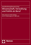 Cover: Wissenschaft, Verwaltung und Politik als Beruf - Nomos
