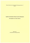 Cover: Aspekte des deutschen Theaters im 20. Jahrhundert - Gesellschaft f&uuml;r Theatergeschichte