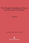 Cover: The People's Republic of China and the Law of Treaties - Harvard University Press