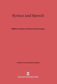 Enlarge image Cover: Syntax and Speech - Harvard University Press