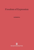 Cover: Freedom of Expression - Harvard University Press