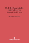 Cover: M. Tvlli Ciceronis De natvra deorvm, Volume I, Liber primvs - Harvard University Press