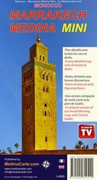 Abbildung von: Marrakech Medina Mini city map - Medinacarte.com