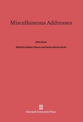 Cover: Miscellaneous Addresses - Harvard University Press