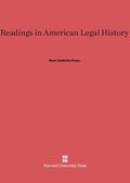 Cover: Readings in American Legal History - Harvard University Press