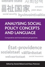 Cover: Analysing Social Policy Concepts and Language - Policy Press