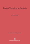 Cover: Direct Taxation in Austria - Harvard University Press