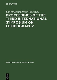 Abbildung von: Proceedings of the Third International Symposium on Lexicography - De Gruyter