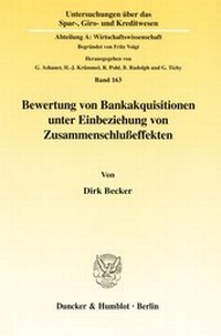 Abbildung von: Bewertung von Bankakquisitionen unter Einbeziehung von Zusammenschlußeffekten - fibre