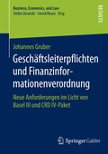 Cover: Gesch&auml;ftsleiterpflichten und Finanzinformationenverordnung - Springer Gabler