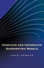 Cover: Complete and Incomplete Econometric Models - Princeton University Press