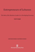 Cover: Entrepreneurs of Lebanon - Harvard University Press