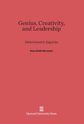 Cover: Genius, Creativity, and Leadership - Harvard University Press