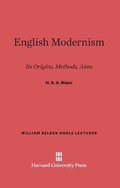 Cover: English Modernism - Harvard University Press
