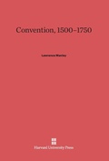 Cover: Convention, 1500-1750 - Harvard University Press