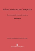 Cover: When Americans Complain - Harvard University Press