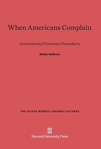Enlarge image Cover: When Americans Complain - Harvard University Press