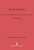 Cover: Soviet Taxation - Harvard University Press