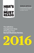 Cover: HBR's 10 Must Reads 2016 - Harvard Business Review Press