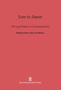 Cover: Law in Japan - Harvard University Press
