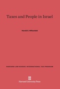 Cover: Taxes and People in Israel - Harvard University Press