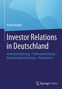 Abbildung von: Investor Relations in Deutschland - Springer Gabler