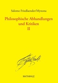 Cover: Philosophische Abhandlungen und Kritiken 2 - BoD - Books on Demand