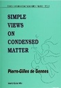 Cover: Simple Views On Condensed Matter - World Scientific Publishing Co Pte Ltd