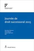 Cover: Journ&eacute;e de droit successoral 2015 - St&auml;mpfli Verlag AG