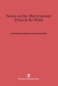 Cover: Notes on the Merrymount Press & Its Work - Harvard University Press
