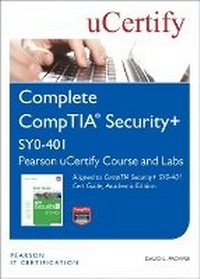 Abbildung von: CompTIA Security+ SY0-401 Pearson uCertify Course and Labs - Pearson It Certification