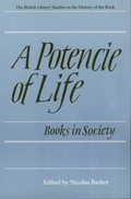 Cover: A Potencie of Life - The British Library Publishing Division