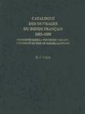 Cover: Catalogue des Ouvrages du Fonds Francais 1601-1850 - University of Wales Press