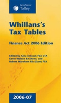 Cover: Whillans Tax Tables: 2nd Finance Act Edition - Tolley Publishing