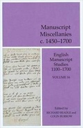 Cover: Manuscript Miscellanies 1450-1700 - The British Library Publishing Division