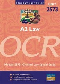 Enlarge image Cover: A2 Law Unit 2573 OCR: Module 2573 - Philip Allan Updates