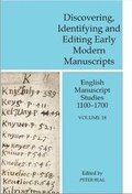 Cover: Discovering, Identifying and Editing Early Modern Manuscripts - The British Library Publishing Division