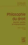 Cover: Textes Cles de Philosophie Du Droit - Librarie Philosophique J. Vrin