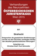 Cover: Strafrecht Entsprechen die gesetzlichen Strafdrohungen... Gutachten v. Christian Grafl/Kurt Schmoller - Manz