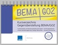 Cover: Kurzverzeichnis Gegen&uuml;berstellung BEMA/GOZ - Spitta GmbH
