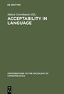 Cover: Acceptability in Language - De Gruyter Mouton