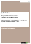 Cover: Sorgerecht und Europ&auml;ische Menschenrechtskonvention - GRIN Verlag