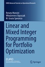 Cover: Linear and Mixed Integer Programming for Portfolio Optimization - Springer