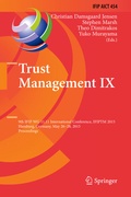 Cover: Trust Management IX - Springer