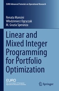 Cover: Linear and Mixed Integer Programming for Portfolio Optimization - Springer