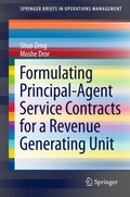 Cover: Formulating Principal-Agent Service Contracts for a Revenue Generating Unit - Springer