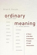 Cover: Ordinary Meaning - University of Chicago Press